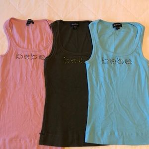 Bebe Logo Tank Tops M